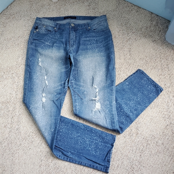 Rock & Republic distressed splatter paint jeans C44 - Picture 1 of 9